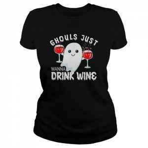 Halloween Wine Drinking Pajama Top T-Shirt Classic Women's T-shirt