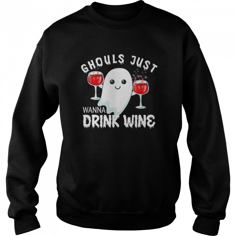 Halloween Wine Drinking Pajama Top T-Shirt Unisex Sweatshirt