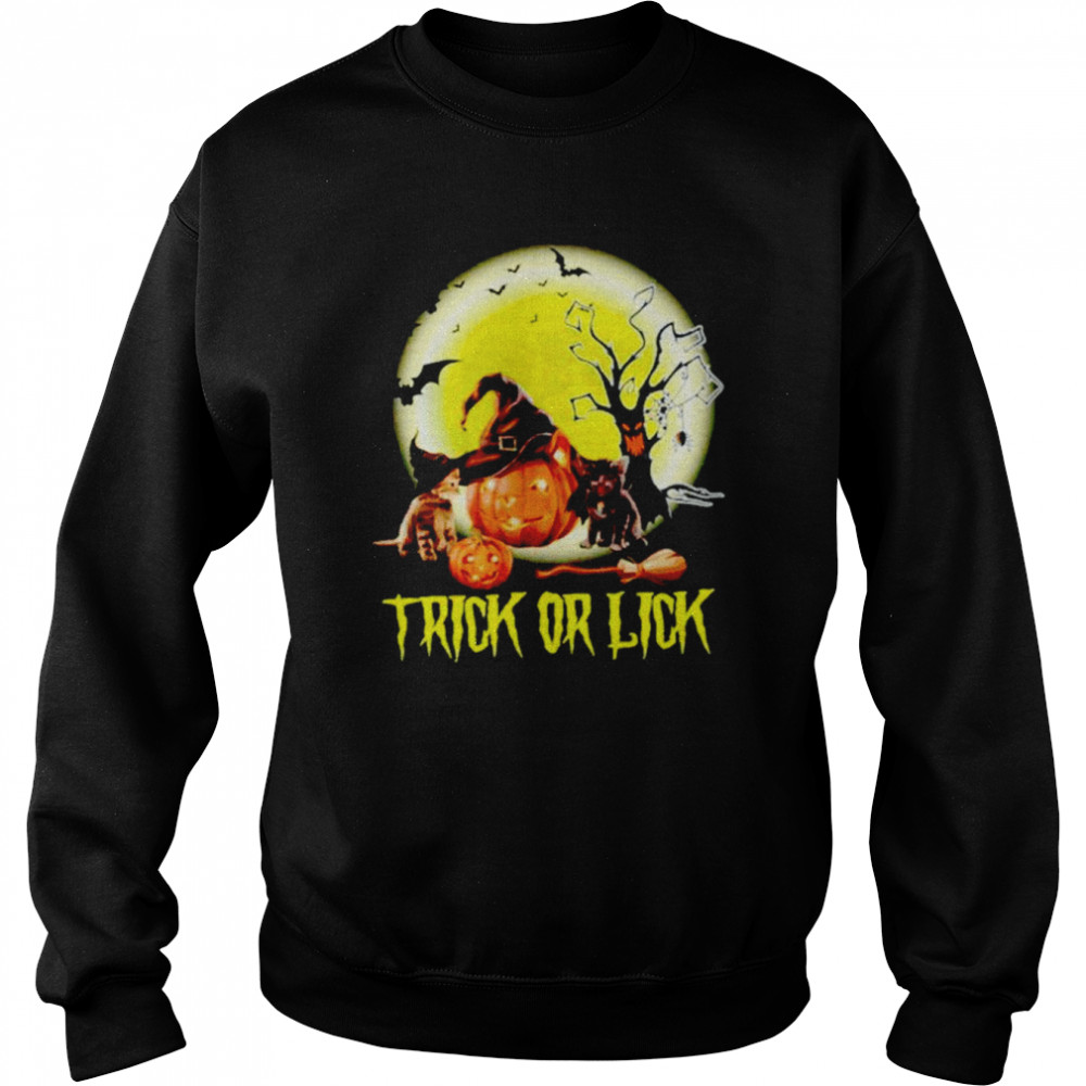 Halloween cat trick or lick  Unisex Sweatshirt