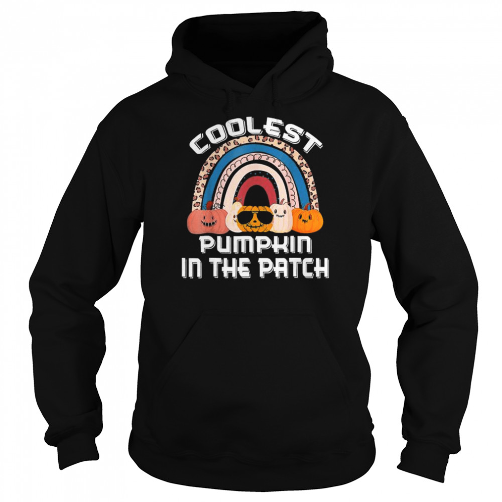 Halloween coolest pumpkin in the patch rainbow pumpkin ghost  Unisex Hoodie