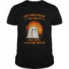 Halloween ghost don’t mess with me i get paid to stab people with sharp objects moon  Classic Men's T-shirt