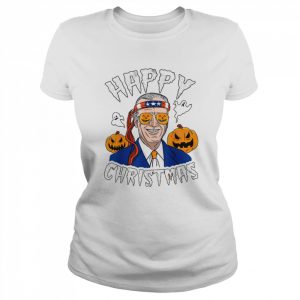 Happy Christmas Halloween Jokes Pumpkin Boo Joe Biden T-Shirt Classic Women's T-shirt