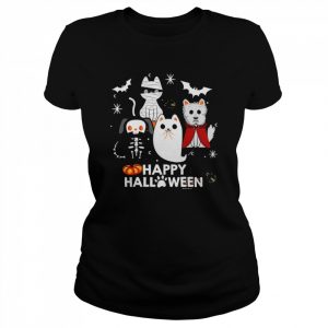 Happy Halloween Pets Cat Boo T-Shirt Classic Women's T-shirt