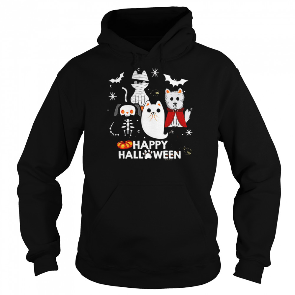 Happy Halloween Pets Cat Boo T-Shirt Unisex Hoodie