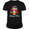 Harry Otter Cute Wizard Otter With Butter Beer  Classic Men's T-shirt