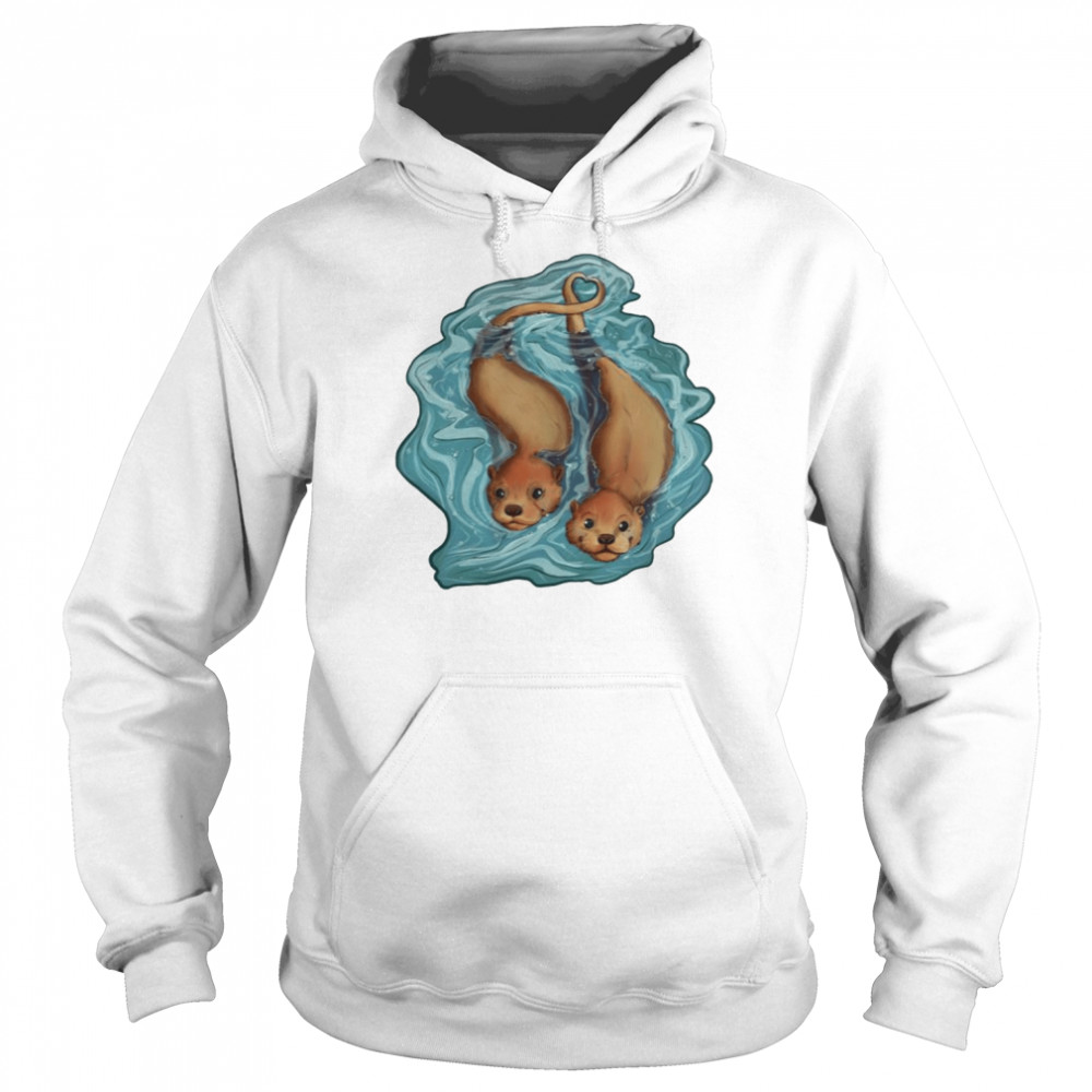 Holding Hands Significant Otter  Unisex Hoodie