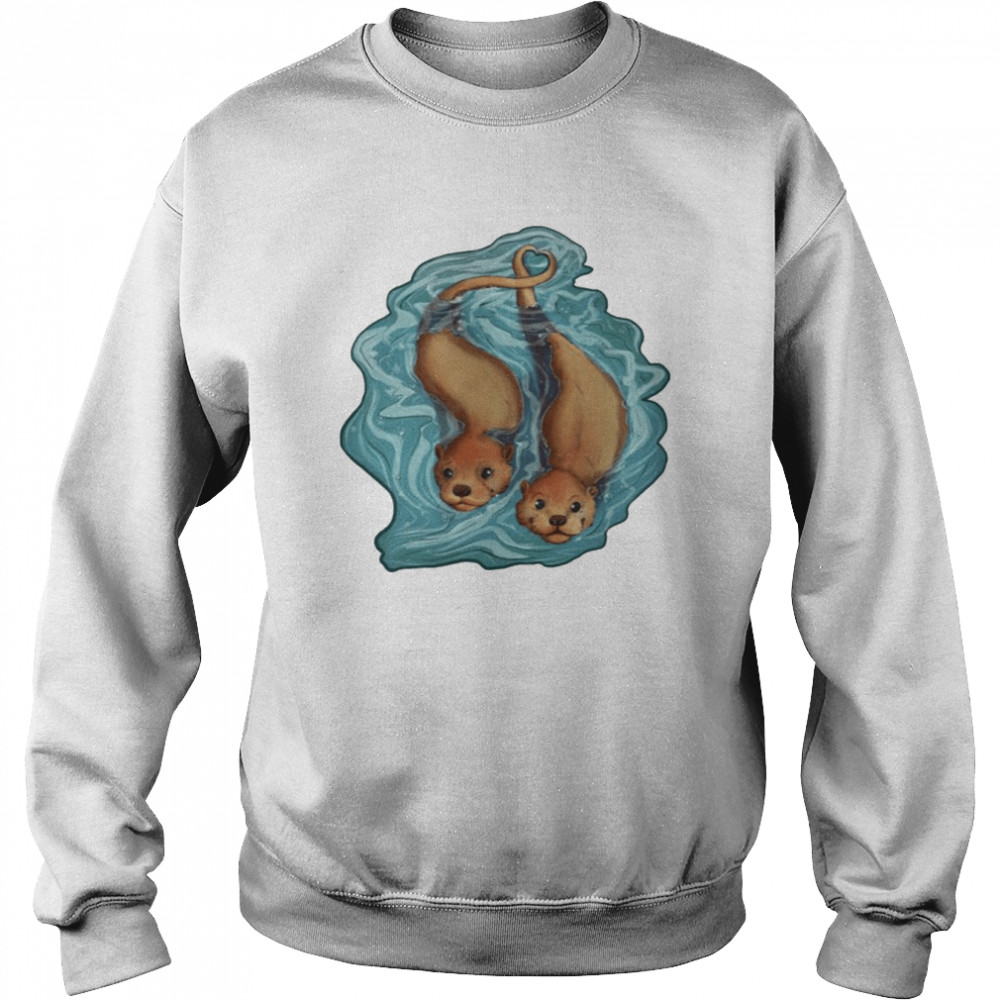 Holding Hands Significant Otter  Unisex Sweatshirt