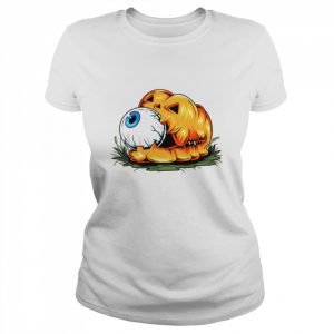 Horror Art Of Pumpkin Eye Halloween  Classic Women's T-shirt