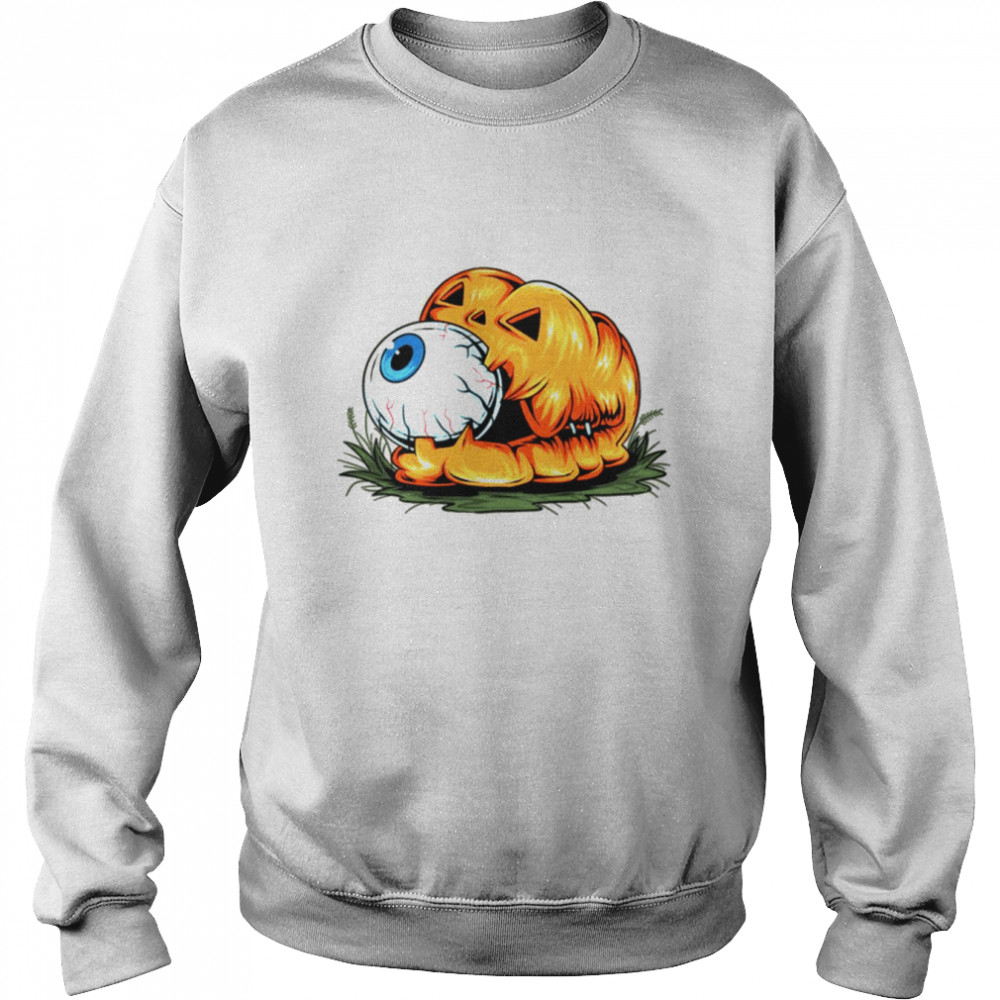 Horror Art Of Pumpkin Eye Halloween  Unisex Sweatshirt