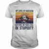 Horse my level of sarcasm depends on your level of stupidity vintage  Classic Men's T-shirt