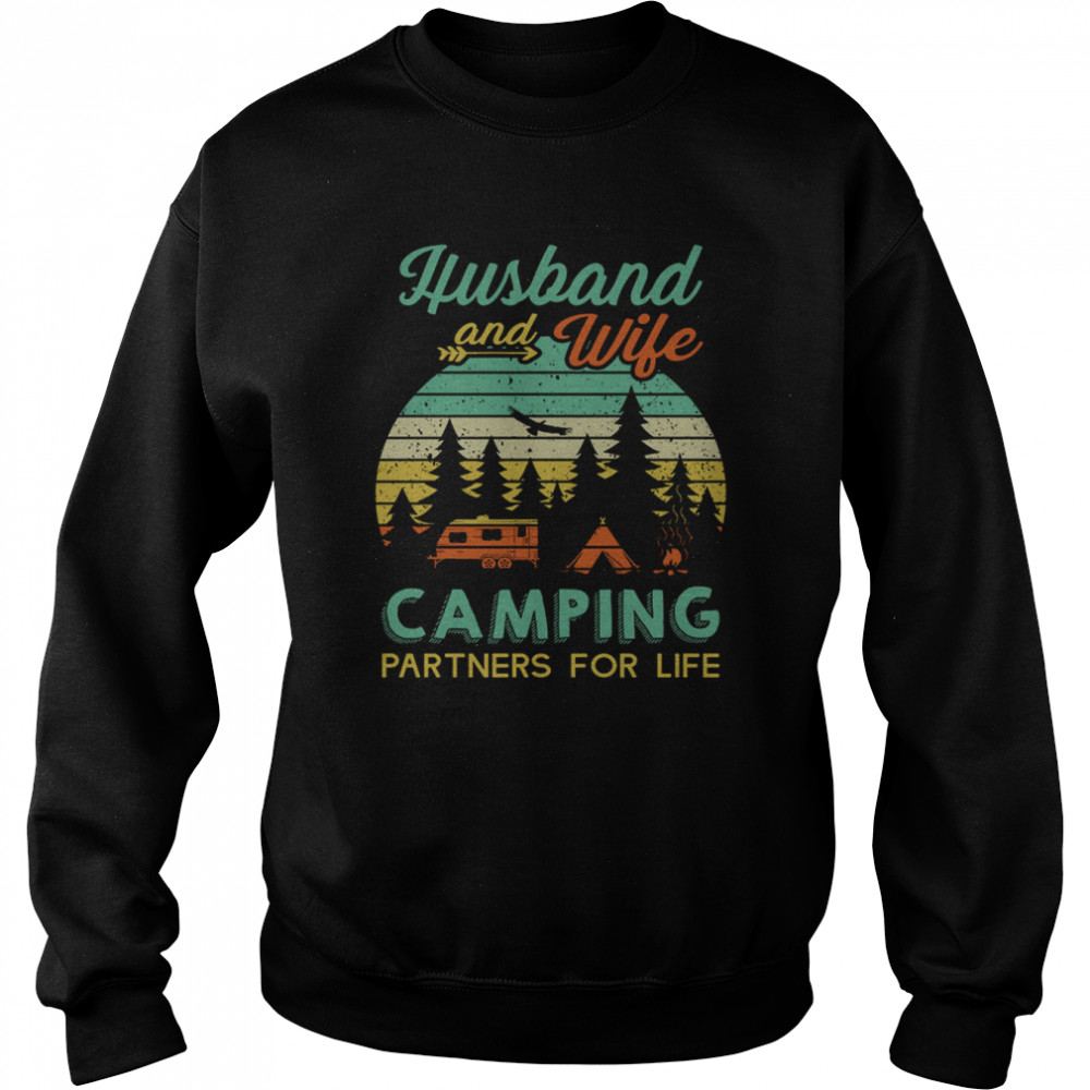 Husband And Wife Camping Partners For Life  Unisex Sweatshirt