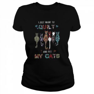 I Just Want To Quilt And Pet My Cats  Classic Women's T-shirt