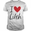 I Love Lilah Name Personalized Girl Woman BFF Friend Heart T-Shirt Classic Men's T-shirt