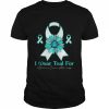 I Wear Teal for Ovarian Cancer Awareness sunflower T-Shirt Classic Men's T-shirt