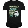 I Wish I Was A Ghost Halloween Skeleton Pumpkin Graphic T-Shirt Classic Men's T-shirt