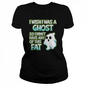 I Wish I Was A Ghost Halloween Skeleton Pumpkin Graphic T-Shirt Classic Women's T-shirt