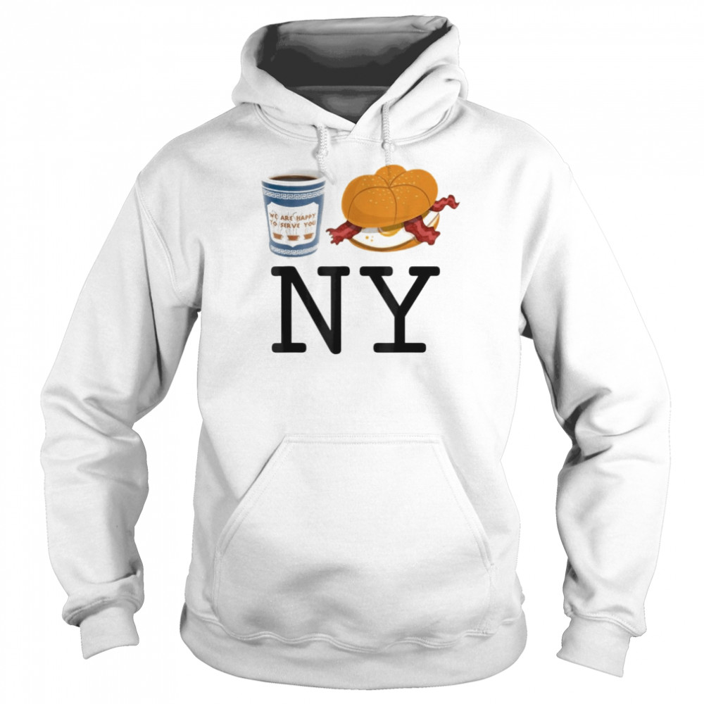 I love NY New York Bacon Egg and Cheese and Coffee T-Shirt Unisex Hoodie