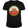 I love San Diego California ca flag and bear badge  Classic Men's T-shirt