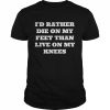 I’d rather die on my feet than live on my knees patriot  Classic Men's T-shirt