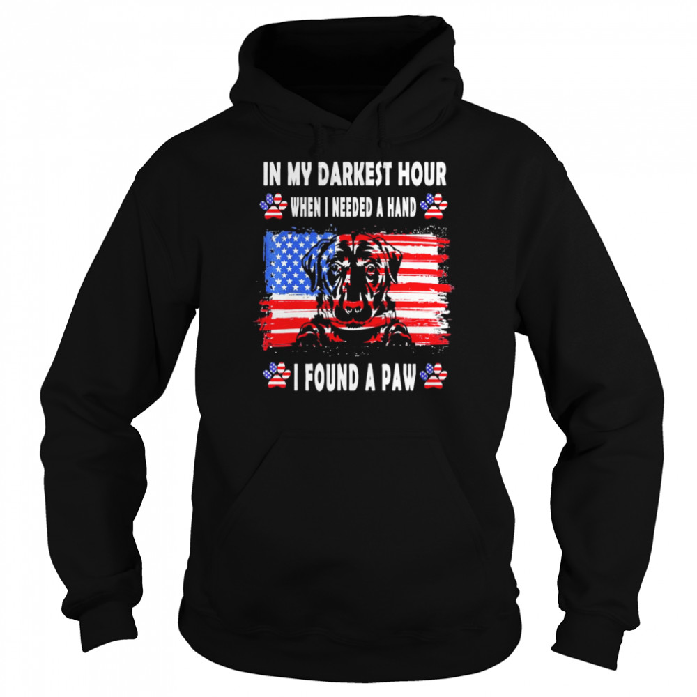 In My Darkest Hour When I Needed A Hand I Found A Paw T-Shirt Unisex Hoodie