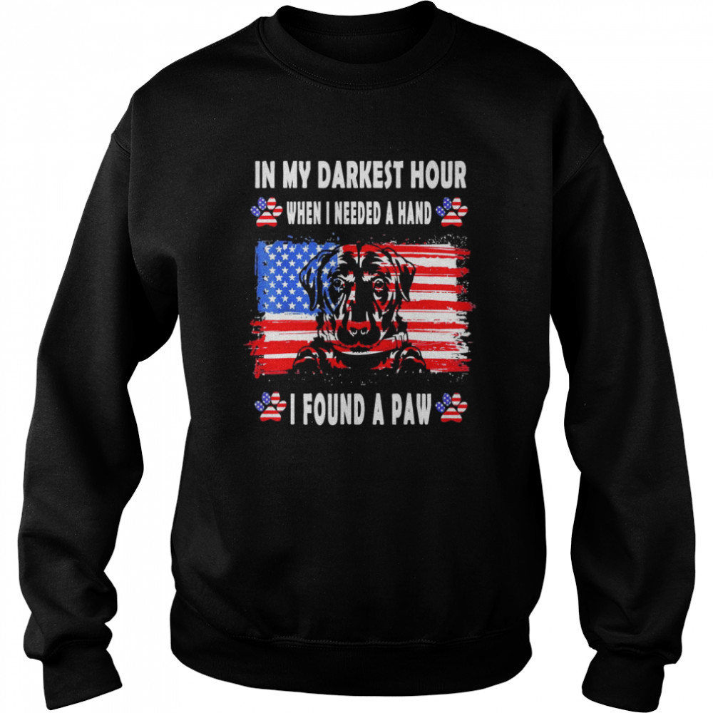 In My Darkest Hour When I Needed A Hand I Found A Paw T-Shirt Unisex Sweatshirt