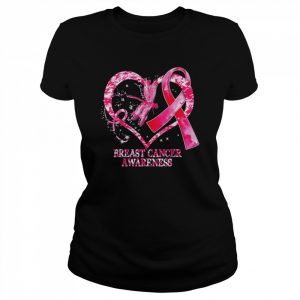 In October We Wear Pink Breast Cancer Awareness Dragonfly T-Shirt Classic Women's T-shirt