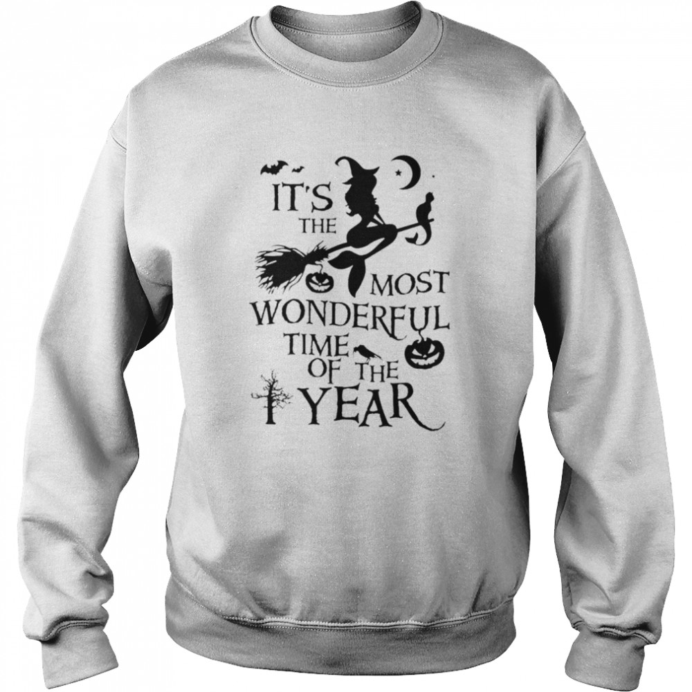 It’s the most wonderful time of the year mermaid witch pumpkin Halloween  Unisex Sweatshirt