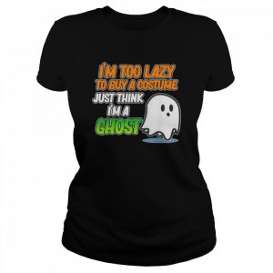 Just Think I’m A Ghost Halloween Pumpkin Skeleton Graphic T-Shirt Classic Women's T-shirt