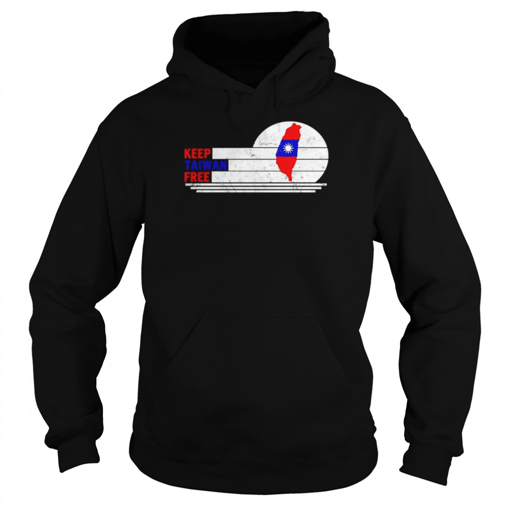 Keep Taiwan Free Flag Map T-Shirt Unisex Hoodie