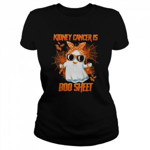 Kidney Cancer is Boo sheet Happy Halloween  Classic Women's T-shirt