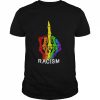 LGBT Skeleton Hand fuck racism  Classic Men's T-shirt