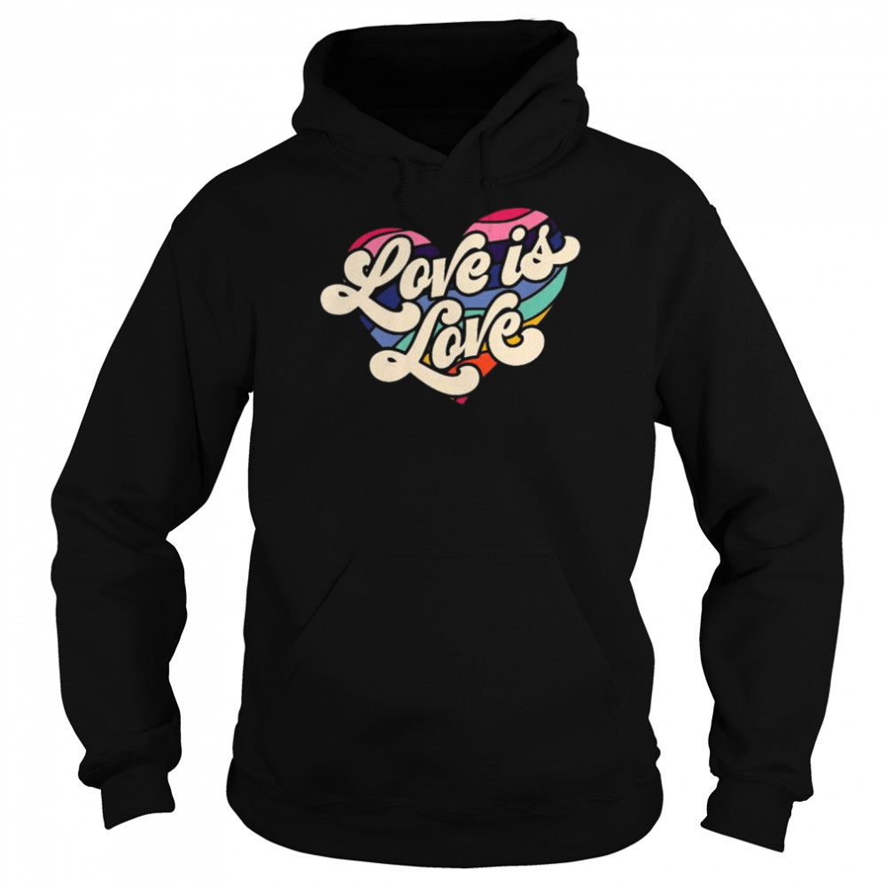 LGBT heart love is love  Unisex Hoodie