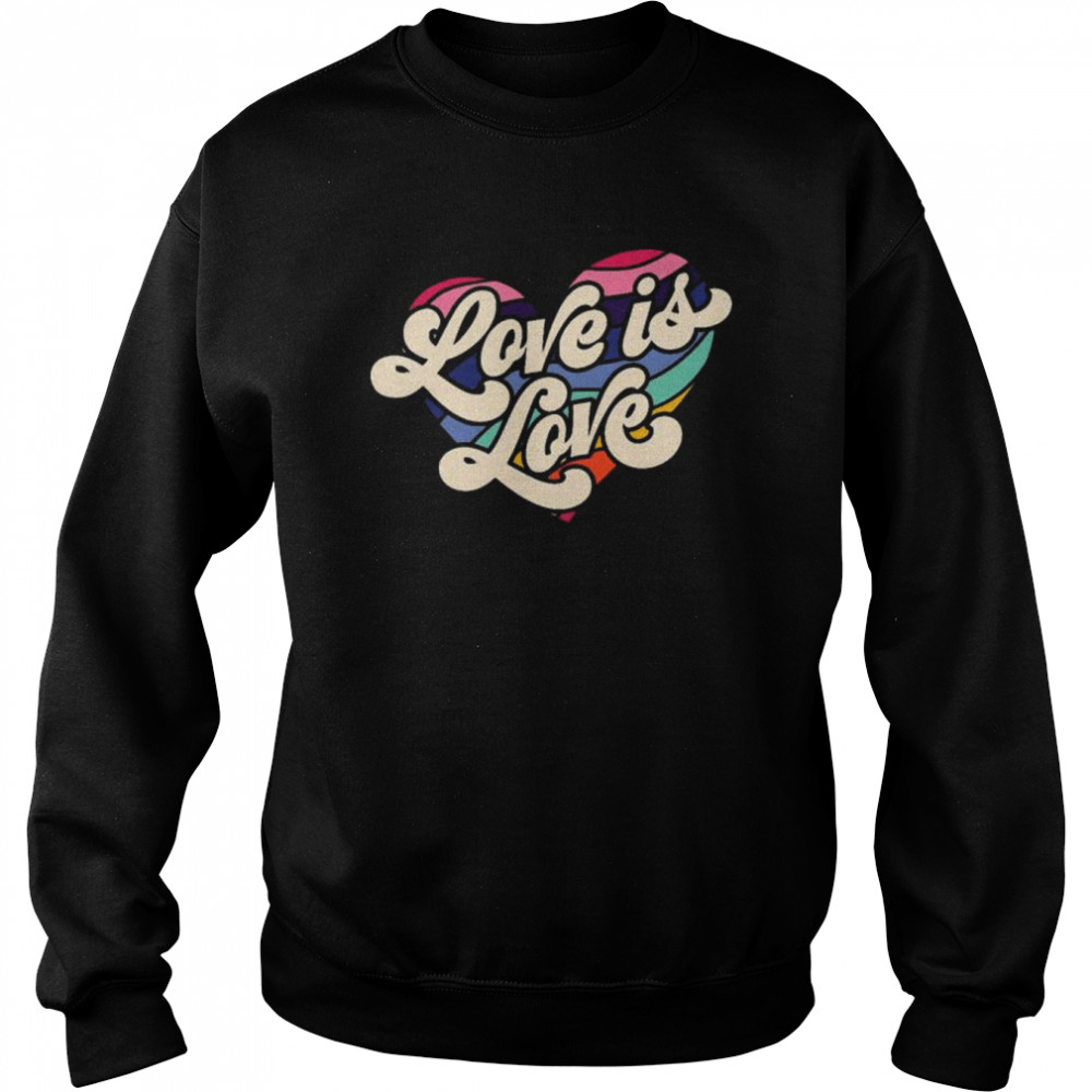 LGBT heart love is love  Unisex Sweatshirt