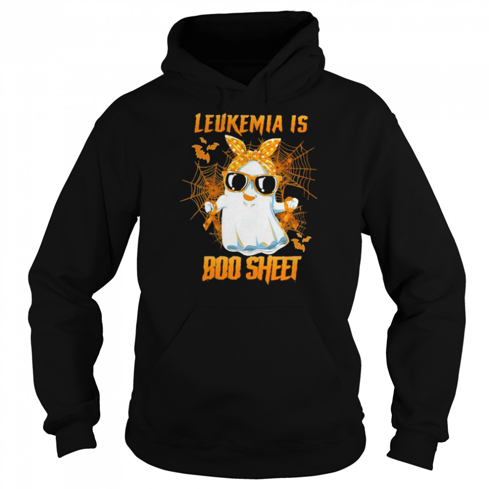 Leukemia is Boo sheet Happy Halloween  Unisex Hoodie