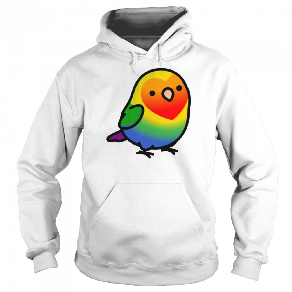 Lgbt+ Gay Pride Lovebird Parrot  Unisex Hoodie