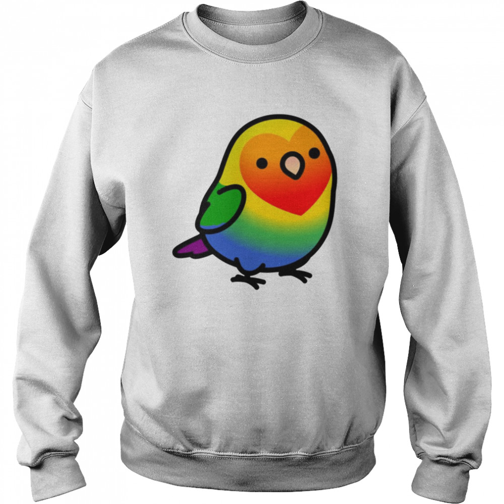 Lgbt+ Gay Pride Lovebird Parrot  Unisex Sweatshirt