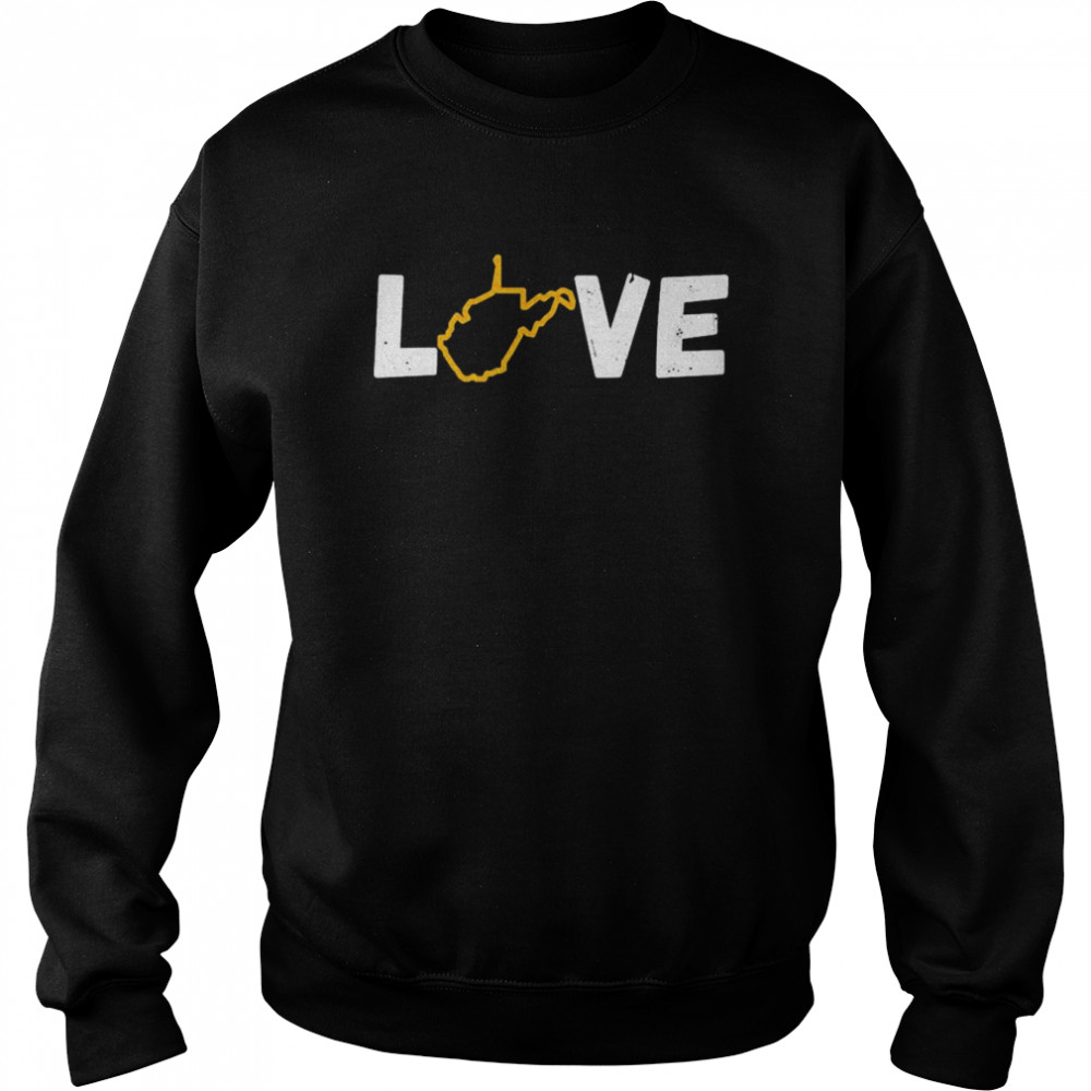 Love West Virginia Map  Unisex Sweatshirt