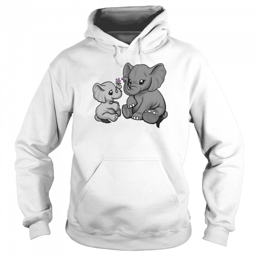 Mama And The Baby Elephant  Unisex Hoodie