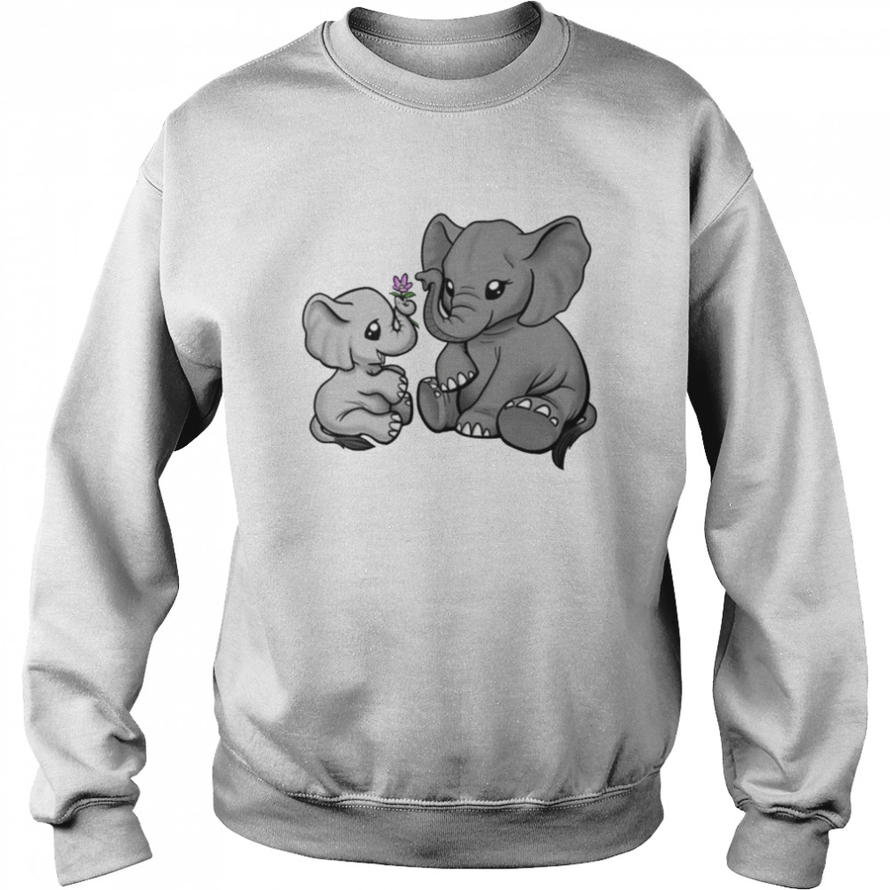 Mama And The Baby Elephant  Unisex Sweatshirt