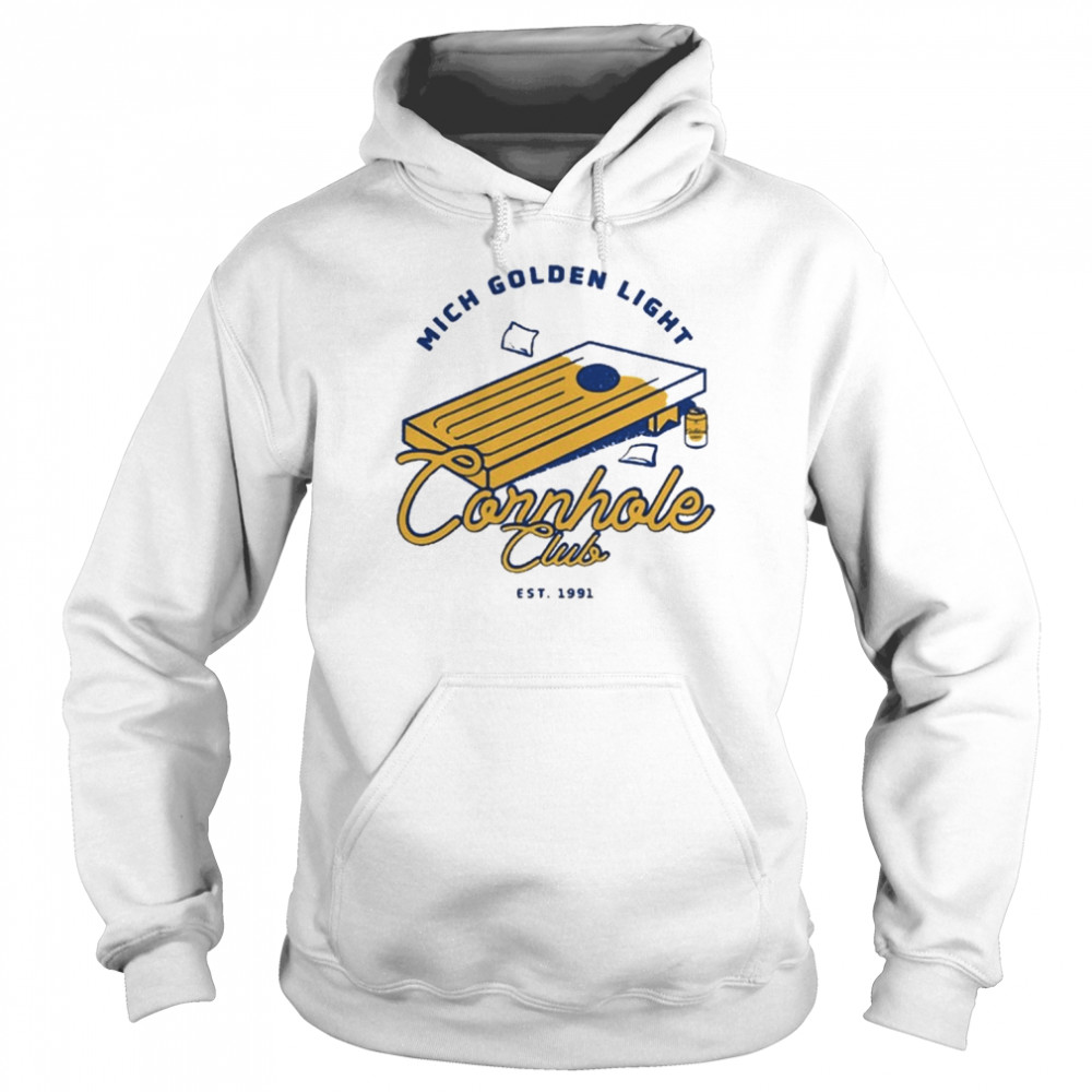 Mich Golden Light Cornhole Club Est 1991 Shirt Unisex Hoodie