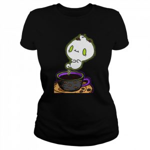 More Espresso Less Depresso Halloween Cute Ghost  Classic Women's T-shirt