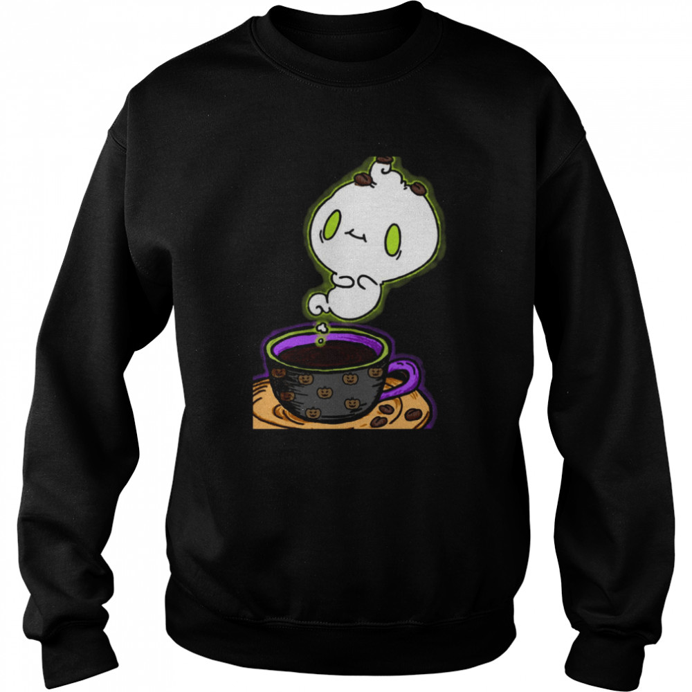 More Espresso Less Depresso Halloween Cute Ghost  Unisex Sweatshirt