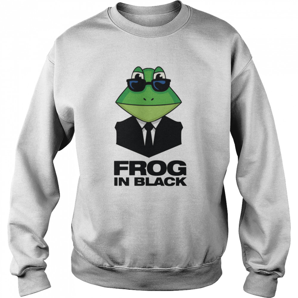 Mr Fritzzz As Frog In Black Tri-Blend Men In Black  Unisex Sweatshirt