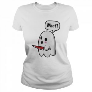 Murderous Kawaii Ghost with Knife Halloween T-Shirt Classic Women's T-shirt