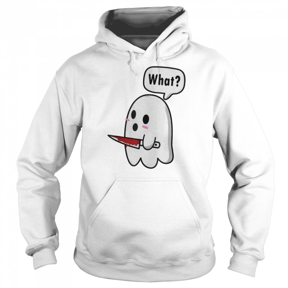 Murderous Kawaii Ghost with Knife Halloween T-Shirt Unisex Hoodie