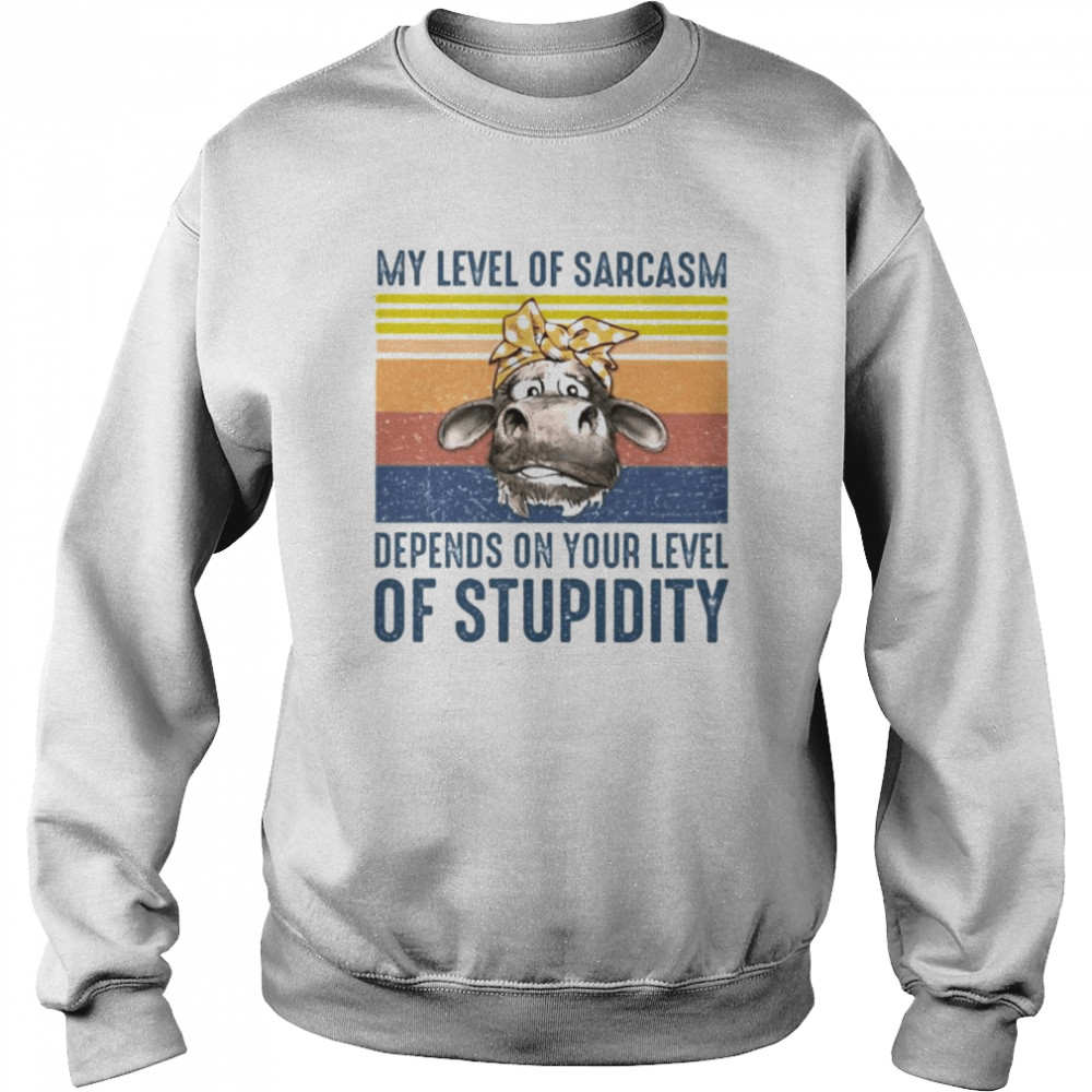 My level of sarcasm depends on your level of stupidity vintage  Unisex Sweatshirt