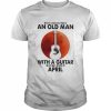 Never underestimate an old Man with a Guitar who was born in April blood moon  Classic Men's T-shirt