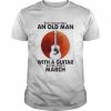 Never underestimate an old Man with a Guitar who was born in March blood moon  Classic Men's T-shirt