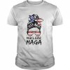 Nuclear maga messy bun American flag pro Trump  Classic Men's T-shirt