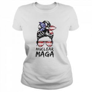 Nuclear maga messy bun American flag pro Trump  Classic Women's T-shirt